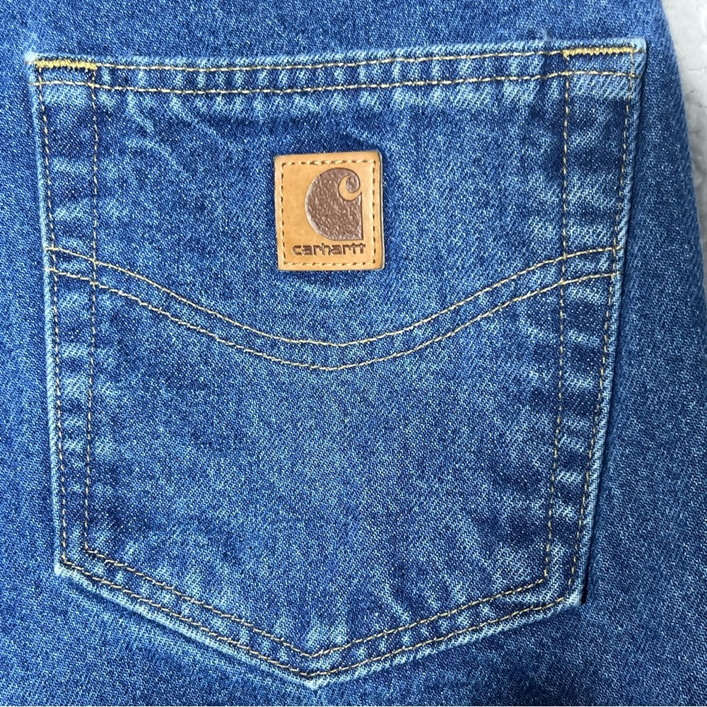 Lot Of Two Carhartt Jeans Mens 40x30 Blue Relaxed Fit Medium Wash Denim B17-DST - Picture 5 of 12